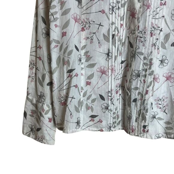 Nevada floral 100% cotton button down blouse - Picture 8 of 8